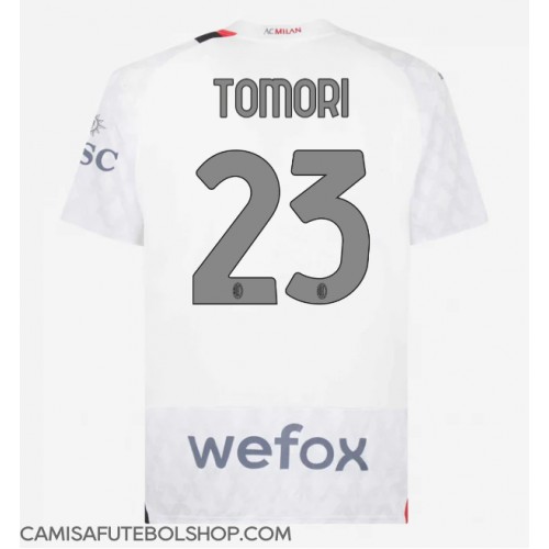 Camisa de time de futebol AC Milan Fikayo Tomori #23 Replicas 2º Equipamento 2023-24 Manga Curta